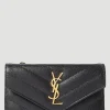 Men Saint Laurent Wallets & Cardholders^Logo Plaque Card Holder