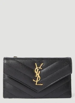 Men Saint Laurent Wallets & Cardholders^Logo Plaque Card Holder