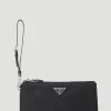 Logo Plaque Clutch Bag>Prada Clearance