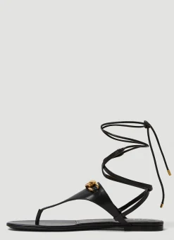 Logo Plaque Flat Sandals>Valentino Outlet