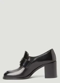 Logo Plaque Heeled Loafers></noscript>Prada Best