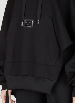 Logo Plaque Hooded Sweatshirt></noscript>Dolce & Gabbana New