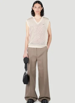 Men Prada Tops^Logo Plaque Knit Vest