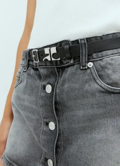 Men Courrèges Belts^Logo Plaque Leather Belt