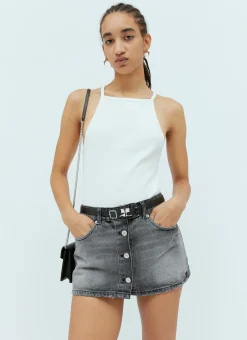 Men Courrèges Belts^Logo Plaque Leather Belt