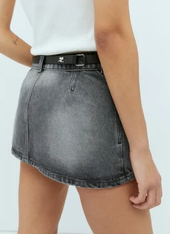 Men Courrèges Belts^Logo Plaque Leather Belt