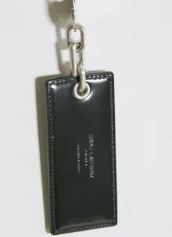Men Saint Laurent Keyrings^Logo Plaque Leather Keyring