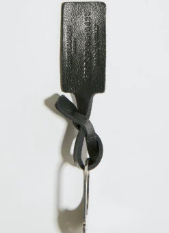 Men Saint Laurent Keyrings^Logo Plaque Leather Keyring