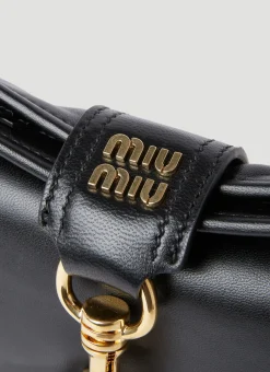 Logo Plaque Leather Shoulder Bag></noscript>Miu Miu Online