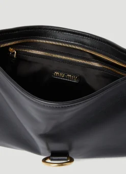 Logo Plaque Leather Shoulder Bag></noscript>Miu Miu Online