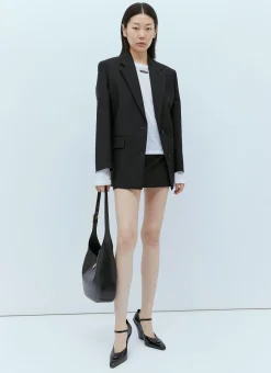 Logo Plaque Leather Shoulder Bag>Prada Clearance