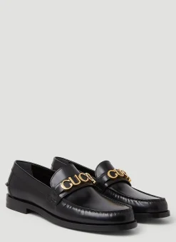 Men Gucci Loafers^Logo Plaque Loafers
