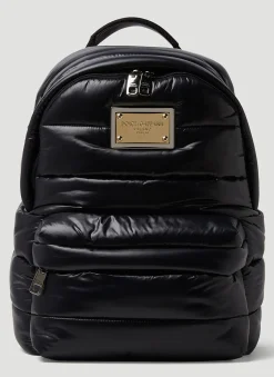 Men Dolce & Gabbana Backpacks^Logo Plaque Padded Backpack