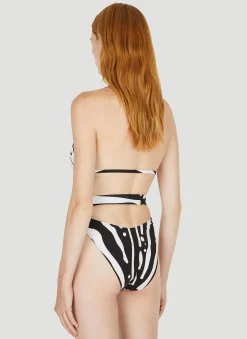 Logo Plaque Plunge Swimsuit><noscript><img width=