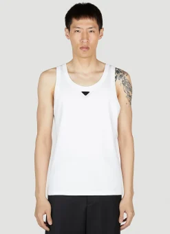 Men Prada Tops^Logo Plaque Tank Top