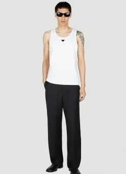 Men Prada Tops^Logo Plaque Tank Top