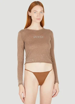 Logo Plaque Thong>Guess USA Online