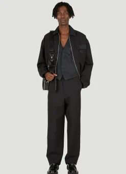 Men Prada Tops^Logo Plaque Waistcoat