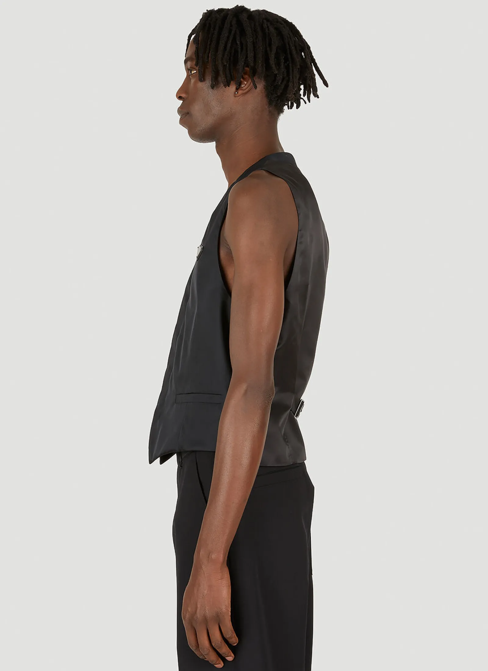 Men Prada Tops^Logo Plaque Waistcoat