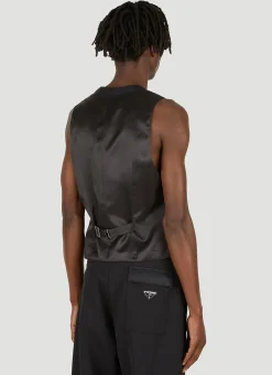 Men Prada Tops^Logo Plaque Waistcoat