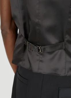 Men Prada Tops^Logo Plaque Waistcoat