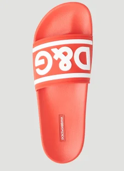 Men Dolce & Gabbana Slides^Logo Pool Slides