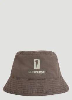 Men Rick Owens DRKSHDW x Converse Hats^Logo Print Bucket Hat