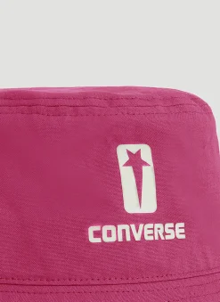 Men Rick Owens DRKSHDW x Converse Hats^Logo Print Bucket Hat