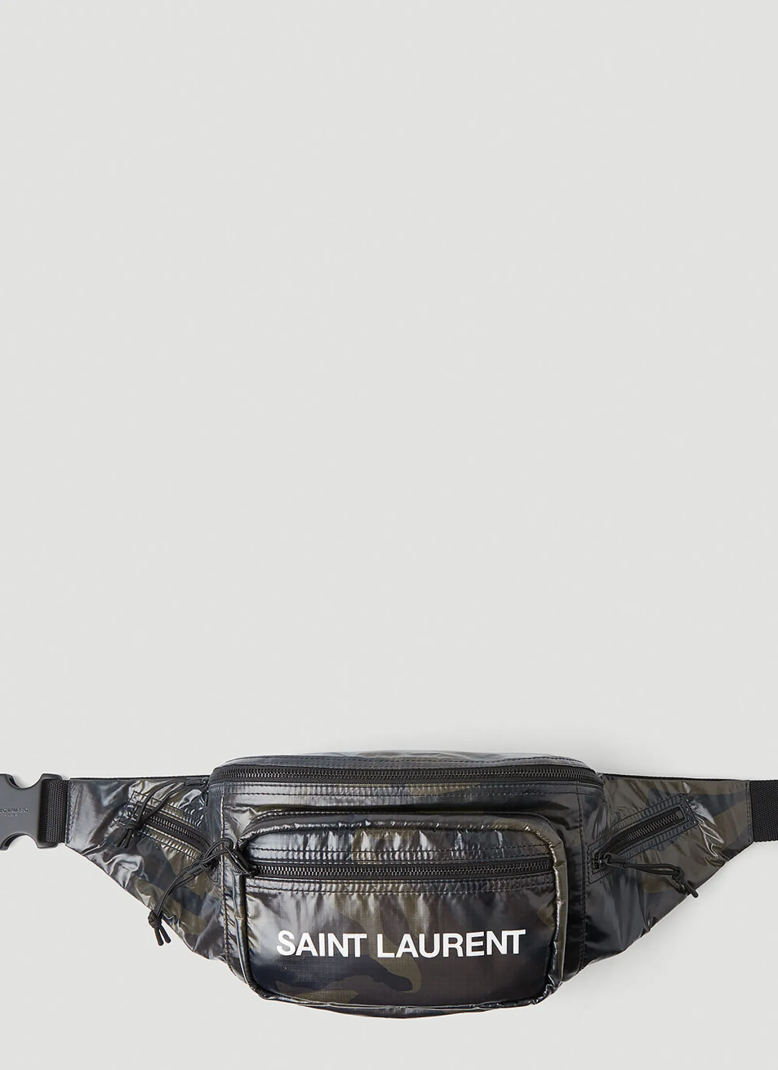 Men Saint Laurent Belt Bags^Logo Print Camouflage Belt Bag