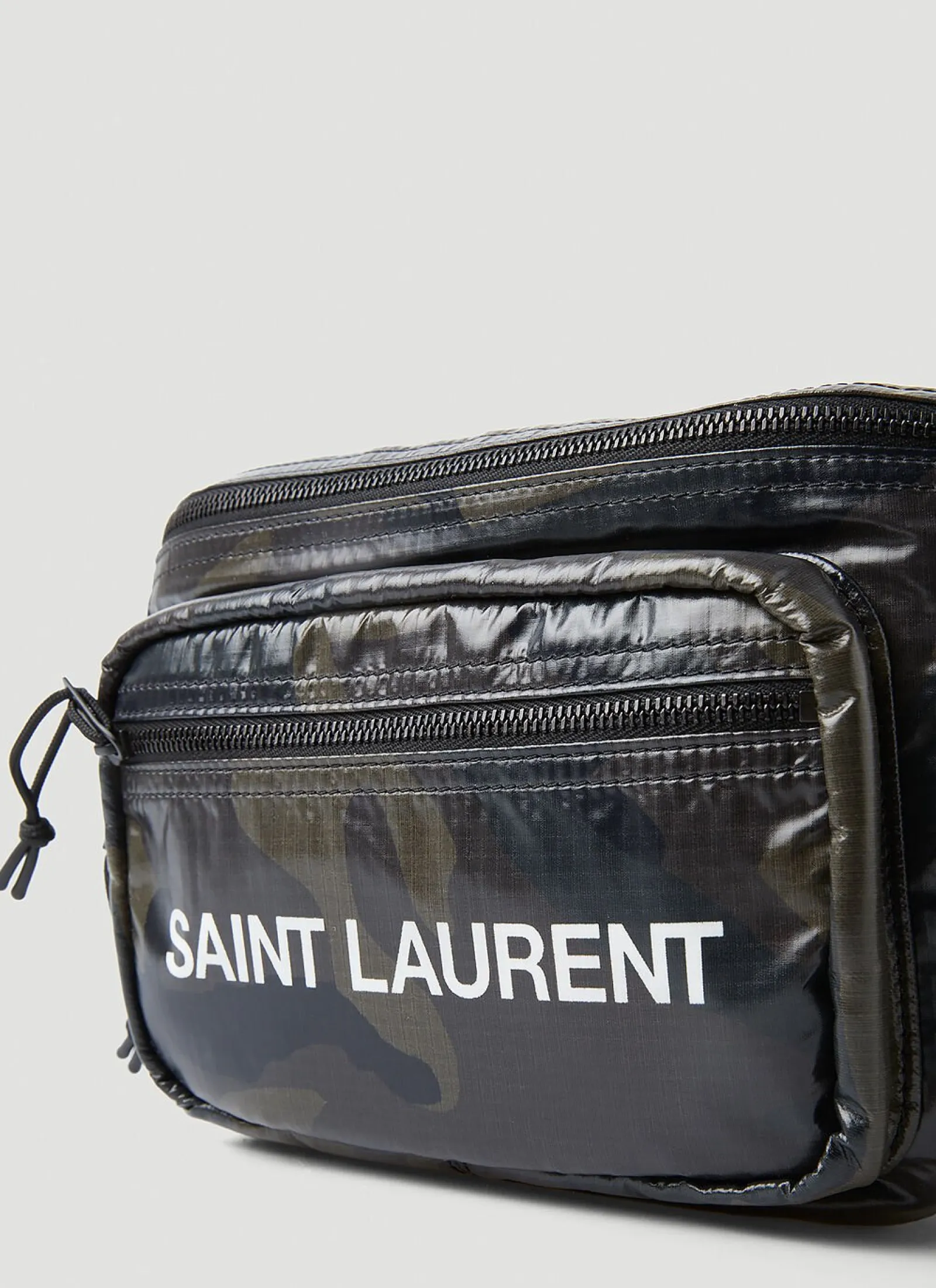 Men Saint Laurent Belt Bags^Logo Print Camouflage Belt Bag