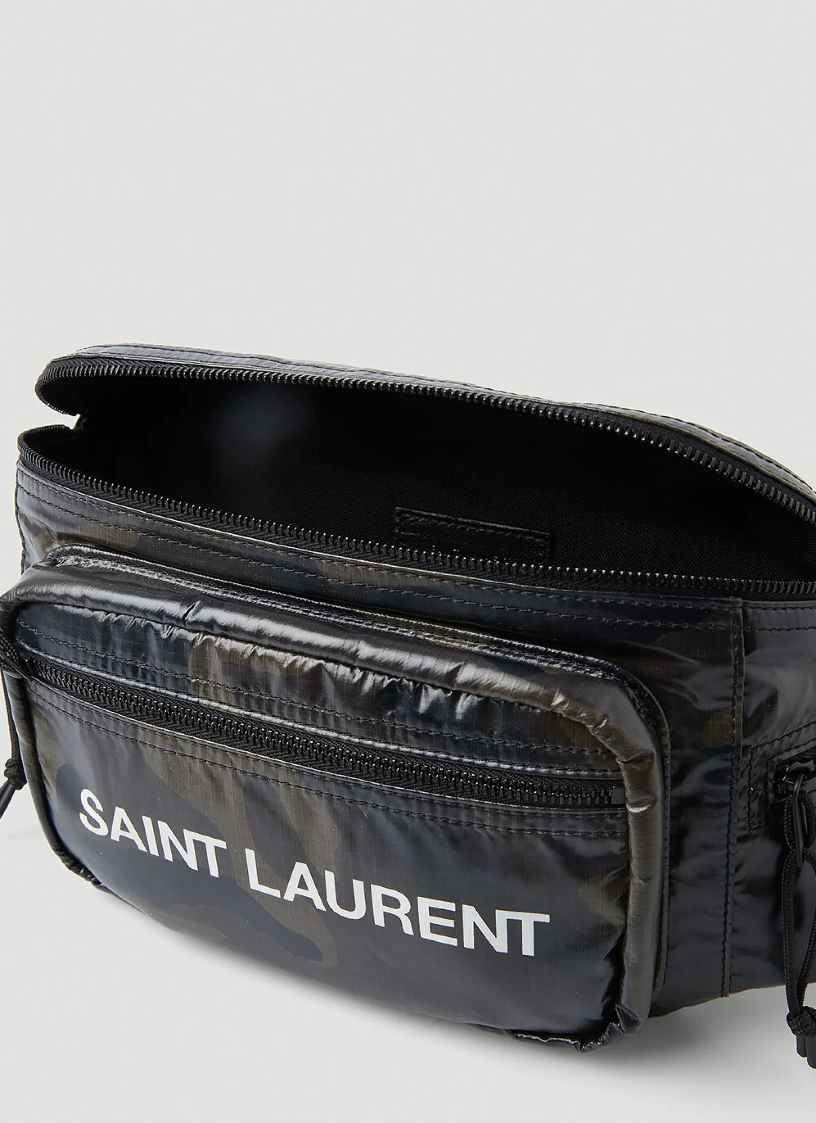 Men Saint Laurent Belt Bags^Logo Print Camouflage Belt Bag
