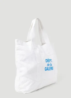 Men Gallery Dept. Tote Bags^Logo Print Canvas Tote Bag
