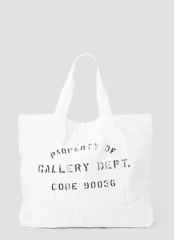 Men Gallery Dept. Tote Bags^Logo Print Canvas Tote Bag