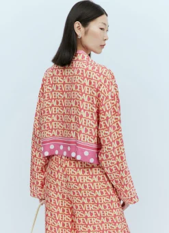 Logo Print Cropped Shirt></noscript>Versace Best