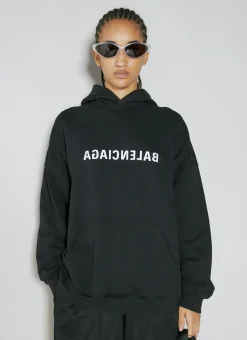 Logo Print Hooded Sweatshirt></noscript>Balenciaga Sale