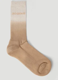 Men Jacquemus Socks^Logo Print Knit Socks