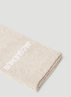 Men Jacquemus Socks^Logo Print Knit Socks