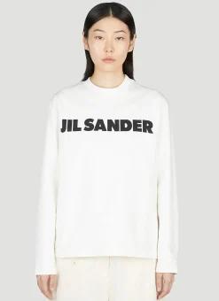 Logo Print Long Sleeve T-Shirt>Jil Sander Online