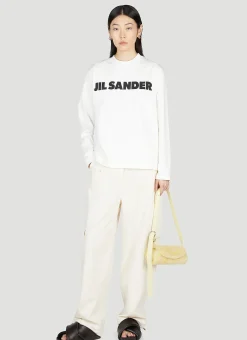 Logo Print Long Sleeve T-Shirt>Jil Sander Online