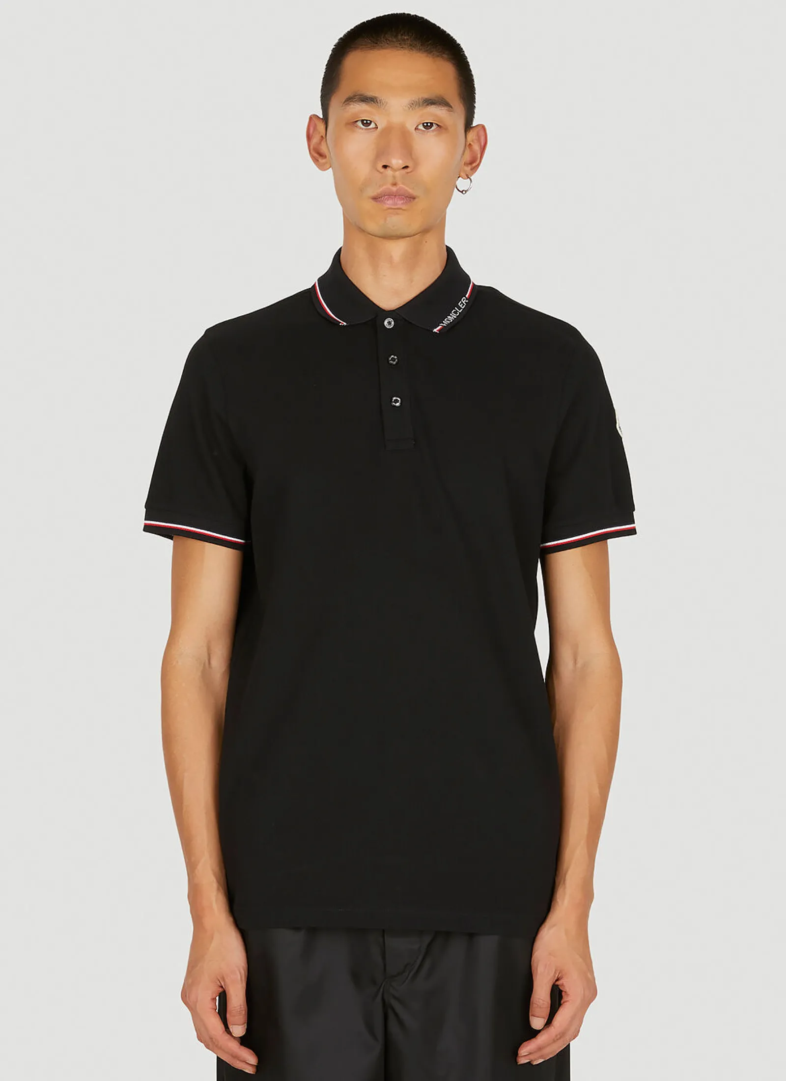 Men Moncler Polo Shirts^Logo Print Polo Shirt