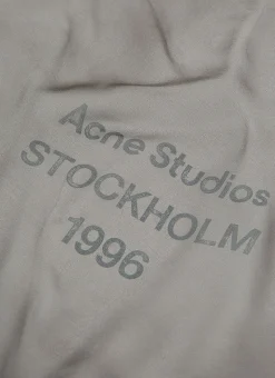 Men Acne Studios Scarves^Logo Print Silk Scarf