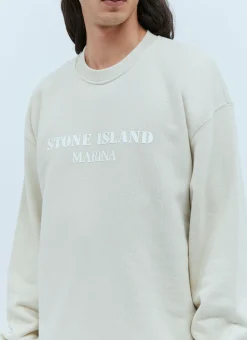 Men Stone Island Sweatshirts^Logo Print Sweatshirt