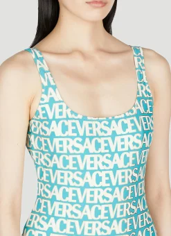 Logo Print Swimsuit></noscript>Versace New