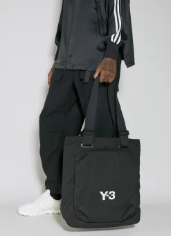 Men Y-3 Tote Bags^Logo Print Tote Bag