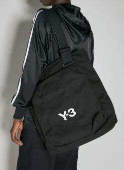 Men Y-3 Tote Bags^Logo Print Tote Bag