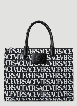 Logo Print Tote Bag>Versace Hot