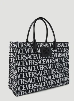 Logo Print Tote Bag>Versace Hot