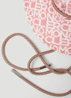 Men Moncler Hats^Logo Print Wide Brim Hat