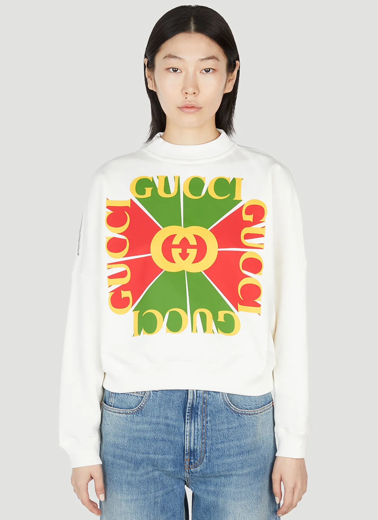 Logo Printed Sweatshirt>Gucci Hot