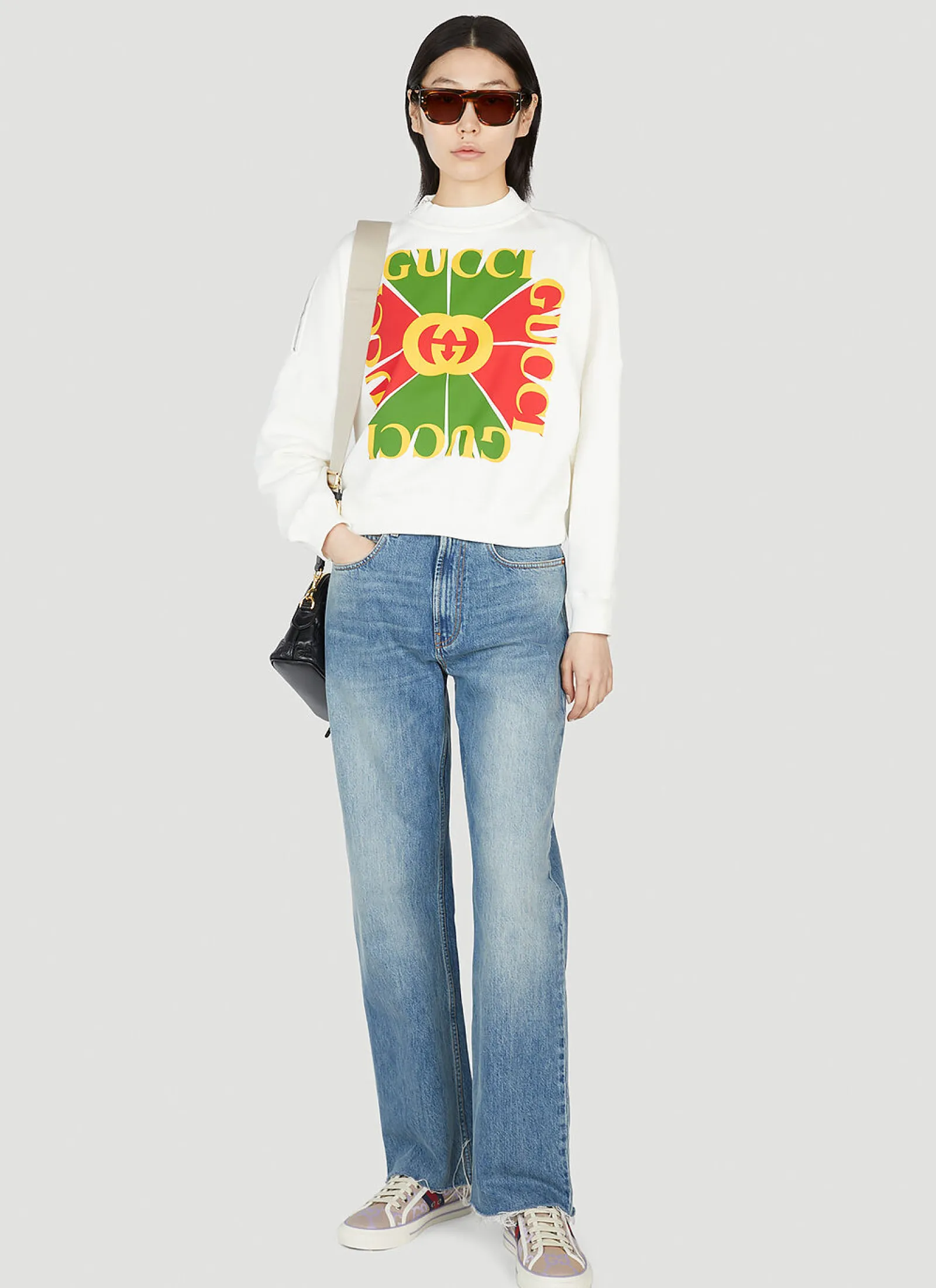 Logo Printed Sweatshirt>Gucci Hot